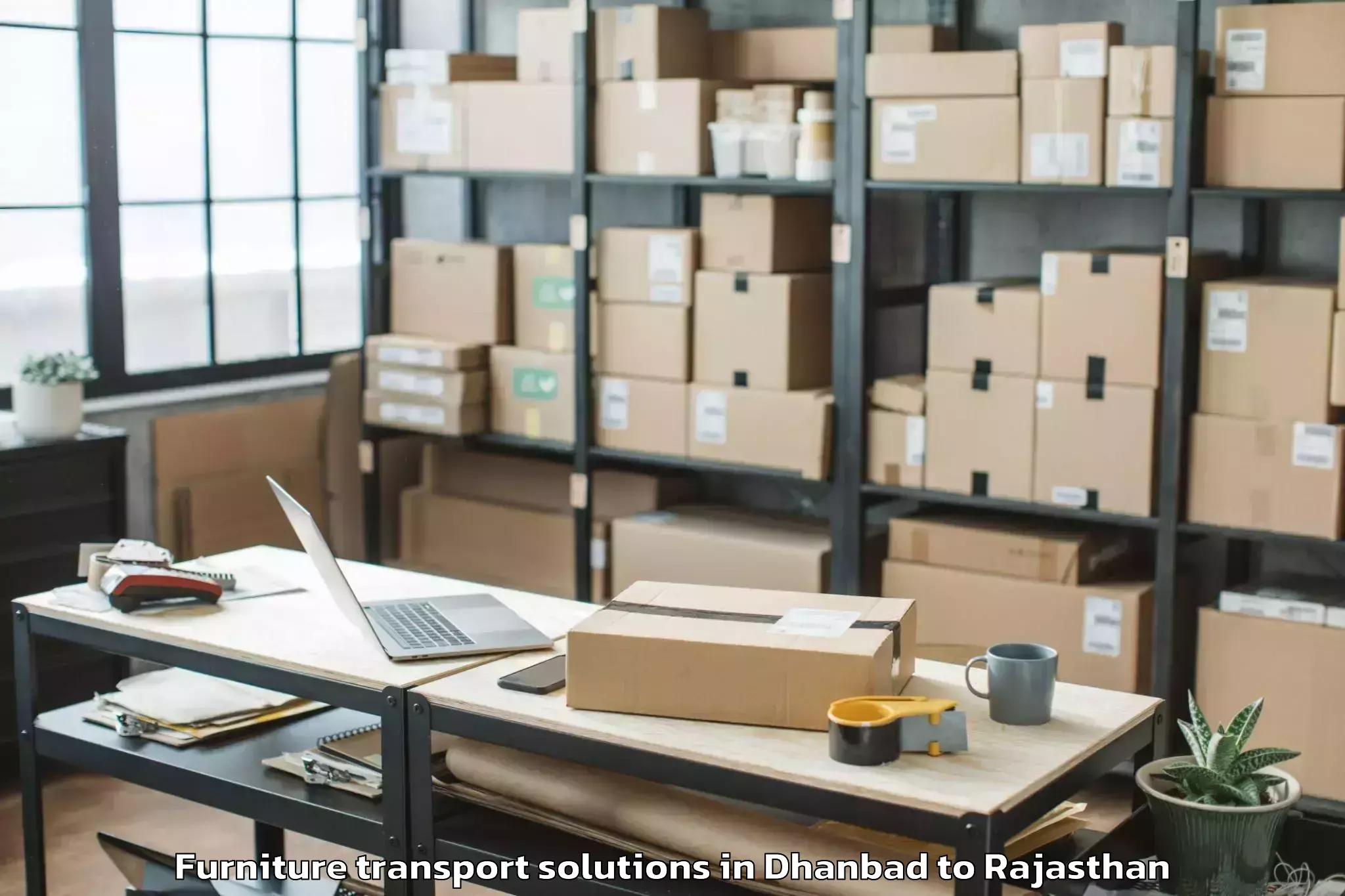 Get Dhanbad to Kankroli Furniture Transport Solutions